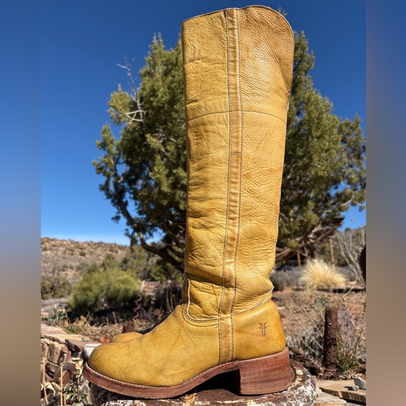 Frye Shoes - FRYE 🇺🇸 Campus Banana Vintage OTK Tall Boots Size 10